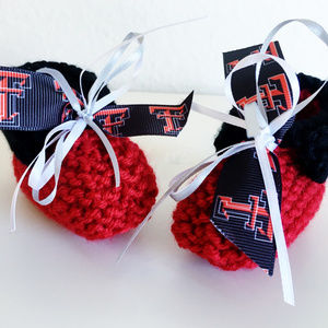 TTU Texas Tech University RED RAIDERS Baby Booties *NEW*